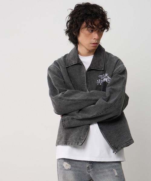T.FOX (ティーフォックス)の「Vintage Wash Embroidered Zip Blouson/ヴィンテージウォッシュ刺繍ジップブルゾン(デニムジャケット・メンズ・グレー/ブラウン・L)」の18枚目の写真