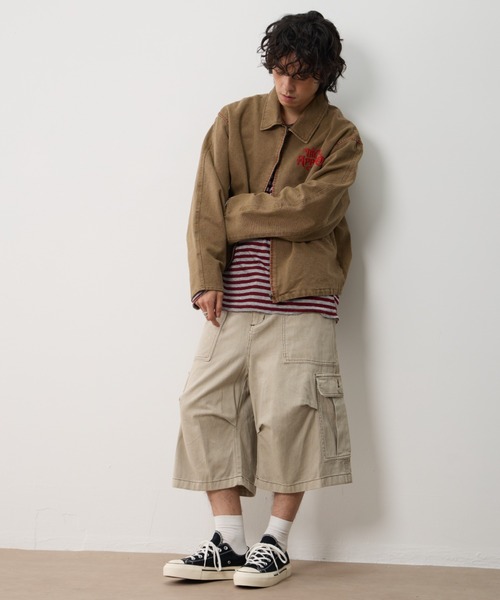 T.FOX (ティーフォックス)の「Vintage Wash Embroidered Zip Blouson/ヴィンテージウォッシュ刺繍ジップブルゾン(デニムジャケット・メンズ・グレー/ブラウン・L)」の9枚目の写真