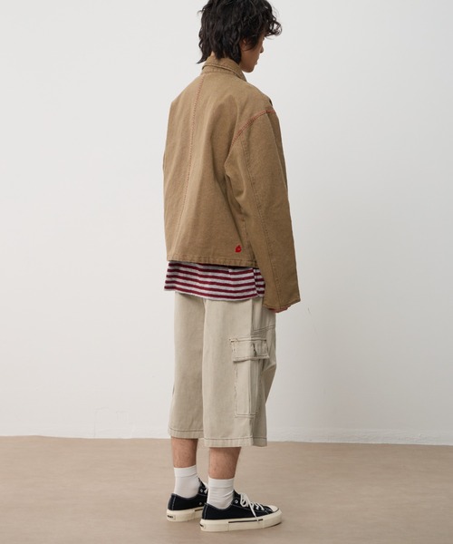 T.FOX (ティーフォックス)の「Vintage Wash Embroidered Zip Blouson/ヴィンテージウォッシュ刺繍ジップブルゾン(デニムジャケット・メンズ・グレー/ブラウン・L)」の12枚目の写真