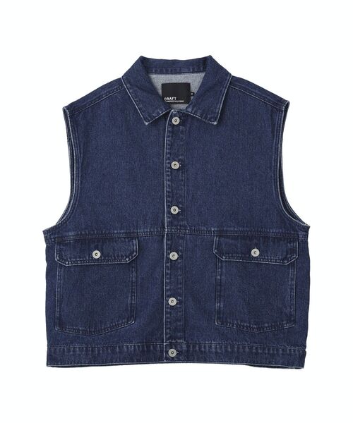 CRAFT STANDARD BOUTIQUE（クラフトスタンダードブティック）の「デニムベスト（ベスト・メンズ・ブラック/インディゴブルー・M/L）」の2枚目の写真
