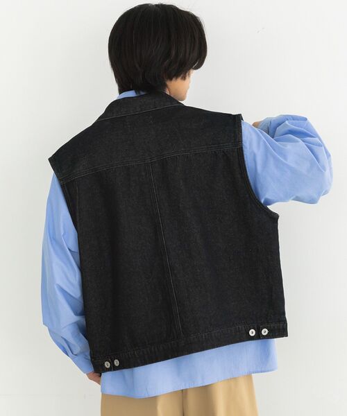 CRAFT STANDARD BOUTIQUE（クラフトスタンダードブティック）の「デニムベスト（ベスト・メンズ・ブラック/インディゴブルー・M/L）」の7枚目の写真