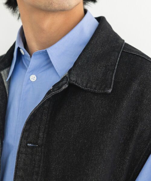 CRAFT STANDARD BOUTIQUE（クラフトスタンダードブティック）の「デニムベスト（ベスト・メンズ・ブラック/インディゴブルー・M/L）」の8枚目の写真