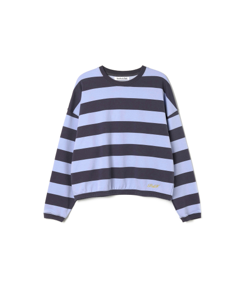 STUDIO&PARC（スタジオアンドパルク）の「Big Striped T-Shirt_Sky Blue（スウェット・レディース・スカイブルー・FREE）」の6枚目の写真