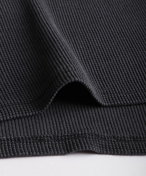 WESTSEA(ウエストシー)の「ピグメント加工 ワッフル ヘンリーネックTシャツ サーマル 半袖 ワイドシルエット(Tシャツ/カットソー・メンズ・ブラック系その他2/ブラック/ブラック系その他・L/M)」の18枚目の写真
