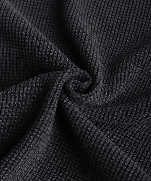 WESTSEA(ウエストシー)の「ピグメント加工 ワッフル ヘンリーネックTシャツ サーマル 半袖 ワイドシルエット(Tシャツ/カットソー・メンズ・ブラック系その他2/ブラック/ブラック系その他・L/M)」の19枚目の写真
