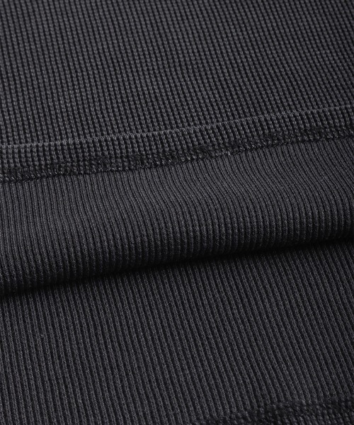 WESTSEA(ウエストシー)の「ピグメント加工 ワッフル ヘンリーネックTシャツ サーマル 半袖 ワイドシルエット(Tシャツ/カットソー・メンズ・ブラック系その他2/ブラック/ブラック系その他・L/M)」の20枚目の写真