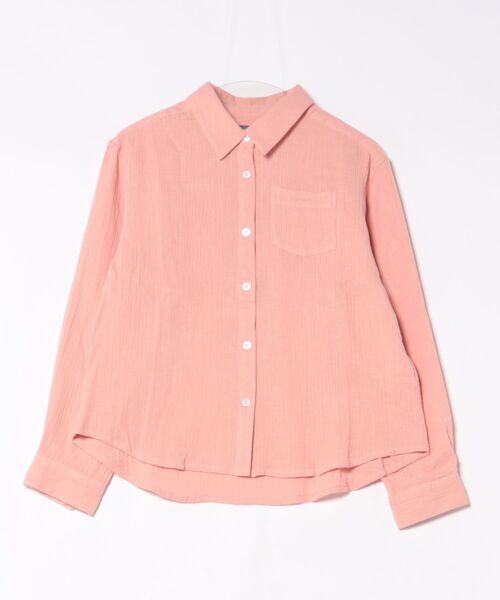 Eddie Bauer(エディーバウアー)の「ダブルガーゼ コンフォートシャツ(シャツ/ブラウス・レディース・オレンジ/サックスブルー/ライトベージュ・XL/L/M/S)」の7枚目の写真