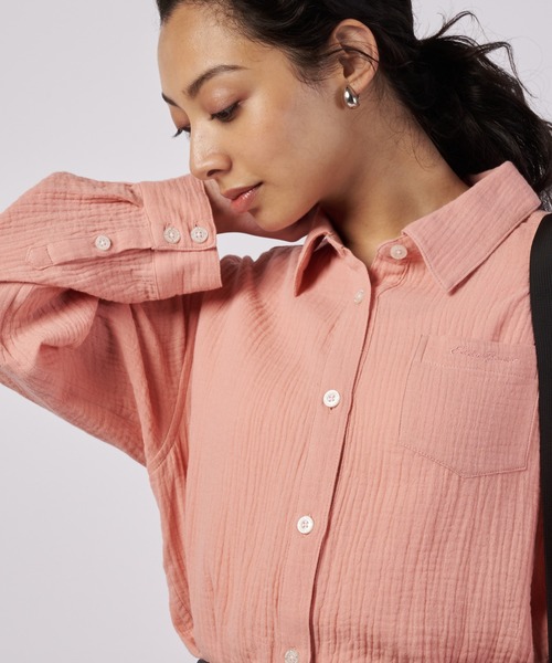 Eddie Bauer(エディーバウアー)の「ダブルガーゼ コンフォートシャツ(シャツ/ブラウス・レディース・オレンジ/サックスブルー/ライトベージュ・XL/L/M/S)」の16枚目の写真