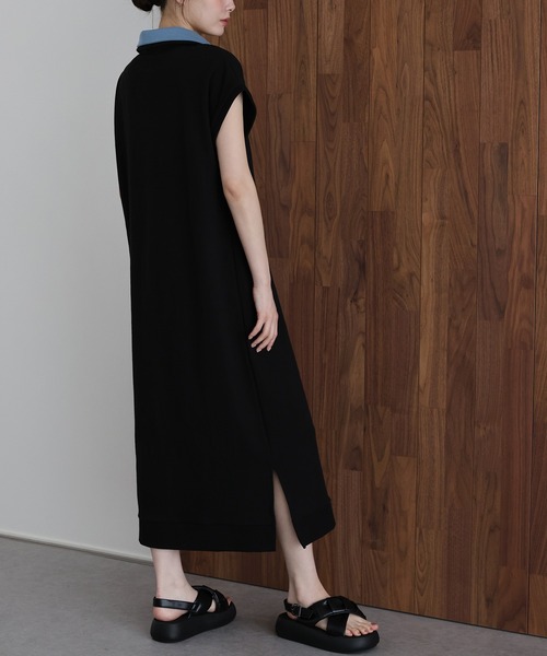 J by blue(ジェイバイブルー)の「レイヤードスウェットワンピース(ワンピース・レディース・グレー/ブラック・MEDIUM)」の15枚目の写真