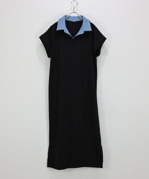 J by blue(ジェイバイブルー)の「レイヤードスウェットワンピース(ワンピース・レディース・グレー/ブラック・MEDIUM)」の9枚目の写真