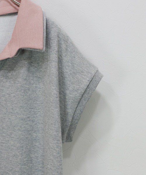 J by blue(ジェイバイブルー)の「レイヤードスウェットワンピース(ワンピース・レディース・グレー/ブラック・MEDIUM)」の6枚目の写真