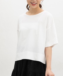 Honeys | 【ハニさら・接触冷感・ＵＶカット・遮熱】ショート丈ゆるＴシャツ(Tシャツ/カットソー)