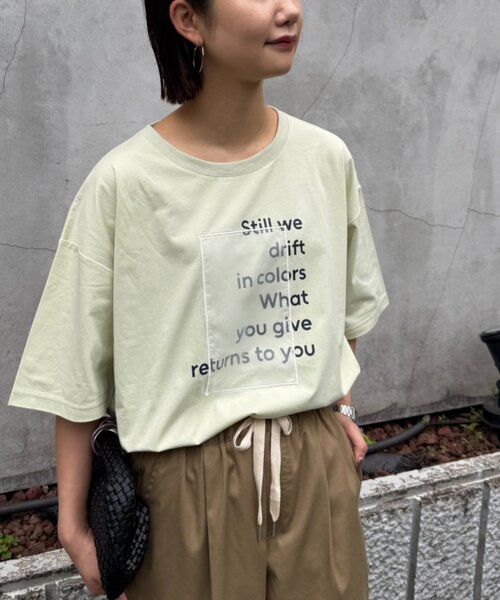 CIAOPANIC TYPY(チャオパニックティピー)の「オーガンジーシアードッキングプリントTEE(Tシャツ/カットソー・レディース・チャコールグレー/ピンク/ミント/アイボリー・ONE SIZE)」の17枚目の写真