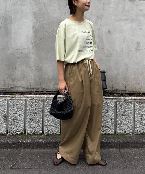 CIAOPANIC TYPY(チャオパニックティピー)の「オーガンジーシアードッキングプリントTEE(Tシャツ/カットソー・レディース・チャコールグレー/ピンク/ミント/アイボリー・ONE SIZE)」の20枚目の写真
