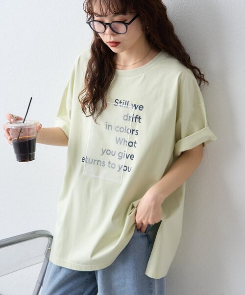 CIAOPANIC TYPY(チャオパニックティピー)の「オーガンジーシアードッキングプリントTEE(Tシャツ/カットソー・レディース・チャコールグレー/ピンク/ミント/アイボリー・ONE SIZE)」の21枚目の写真