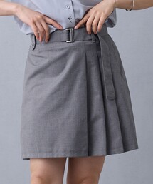 アシメプリーツミニスカート