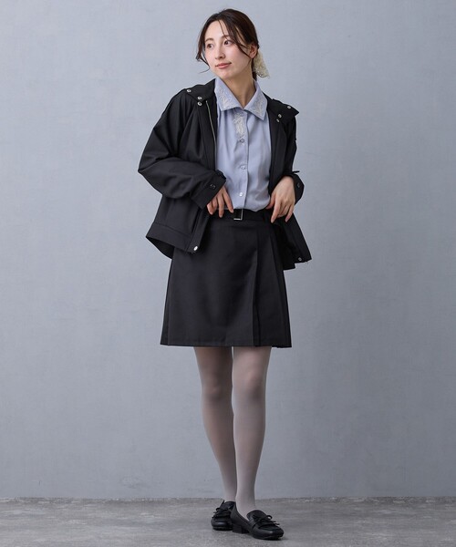 NICOLE CLUB(ニコル クラブ)の「アシメプリーツミニスカート(スカート・レディース・ブラック/ライトグレー/ボルドー・M)」の14枚目の写真