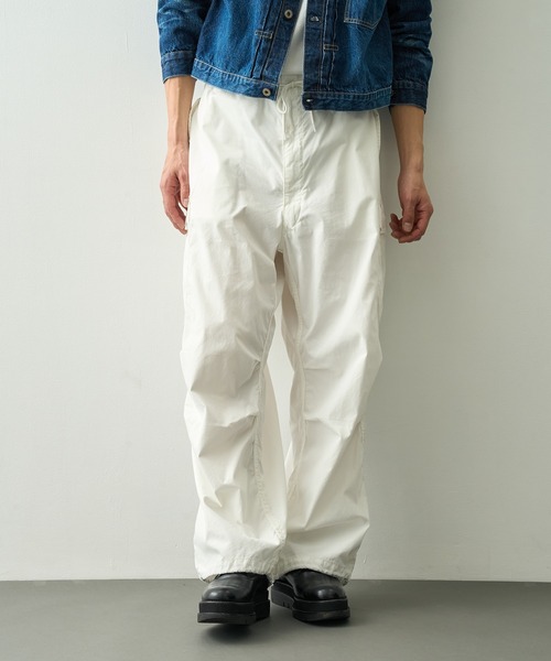 REMI RELIEF(レミレリーフ)の「【REMI RELIEF/レミレリーフ】C/Ny カーゴPT(カーゴパンツ・メンズ・オフホワイト/ブラック・S/M)」の3枚目の写真