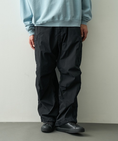 REMI RELIEF(レミレリーフ)の「【REMI RELIEF/レミレリーフ】C/Ny カーゴPT(カーゴパンツ・メンズ・オフホワイト/ブラック・S/M)」の8枚目の写真