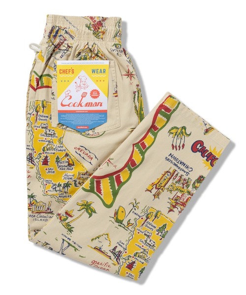 COOKMAN（クックマン）の「Cookman クックマン シェフパンツ Chef Pants Souvenir Map California（その他パンツ・メンズ・ベージュ・LARGE/MEDIUM）」の6枚目の写真
