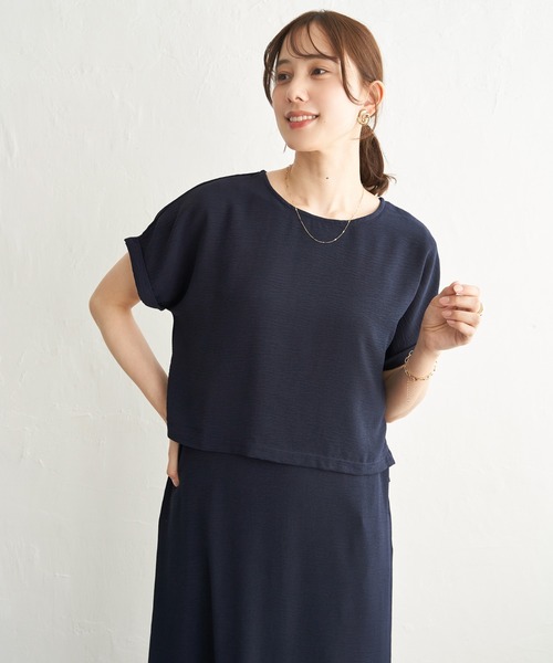 IKKA LOUNGE（イッカラウンジ）の「【2点セット】冷感ポリウェザー3WAYセット（ワンピース・レディース・グレイッシュベージュ/ブラック/ネイビー・L/M/S）」の19枚目の写真