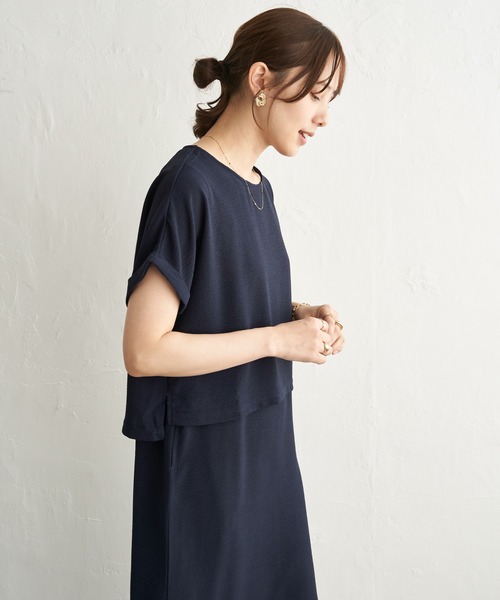IKKA LOUNGE（イッカラウンジ）の「【2点セット】冷感ポリウェザー3WAYセット（ワンピース・レディース・グレイッシュベージュ/ブラック/ネイビー・L/M/S）」の20枚目の写真