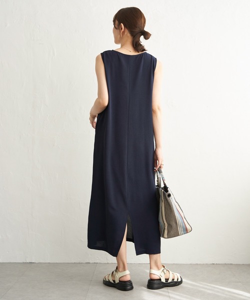 IKKA LOUNGE（イッカラウンジ）の「【2点セット】冷感ポリウェザー3WAYセット（ワンピース・レディース・グレイッシュベージュ/ブラック/ネイビー・L/M/S）」の22枚目の写真