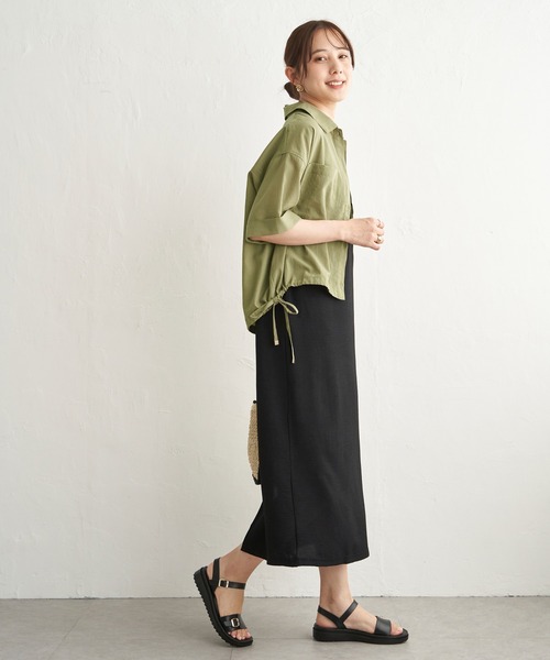 IKKA LOUNGE（イッカラウンジ）の「【2点セット】冷感ポリウェザー3WAYセット（ワンピース・レディース・グレイッシュベージュ/ブラック/ネイビー・L/M/S）」の16枚目の写真