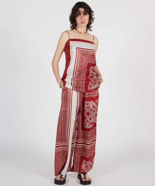 PRANK PROJECT（プランクプロジェクト）の「【2026Summer Pre-Order】スカーフプリントパンツ / Scarf Print Pants（その他パンツ・レディース・レッド/ブラック・36/38）」の6枚目の写真