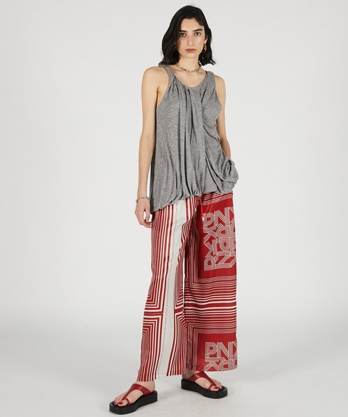 PRANK PROJECT（プランクプロジェクト）の「【2026Summer Pre-Order】スカーフプリントパンツ / Scarf Print Pants（その他パンツ・レディース・レッド/ブラック・36/38）」の7枚目の写真