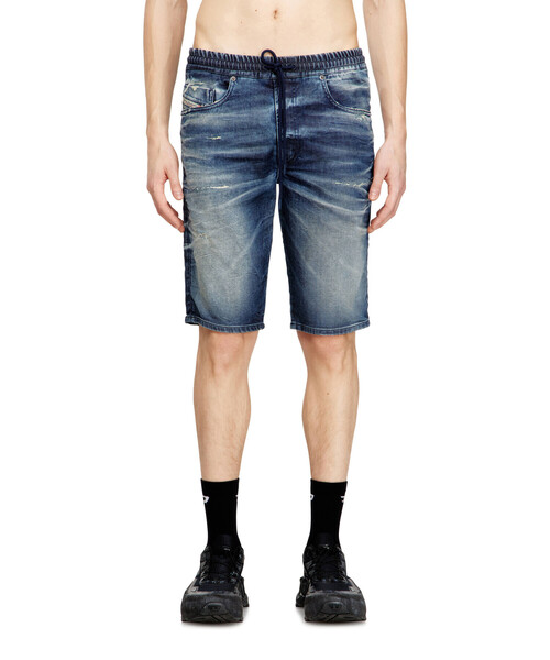DIESEL(ディーゼル)の「メンズ ジョグ スリムフィットデニムショートパンツ 2033 D-KROOLEY-SHORT JOGG(その他パンツ・メンズ・インディゴブルー・32inch/28inch/30inch)」の4枚目の写真
