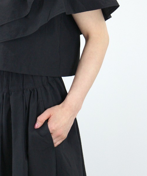 COUDRE(クードル)の「ギャザーワイドパンツ(その他パンツ・レディース・ブラック・FREE)」の7枚目の写真