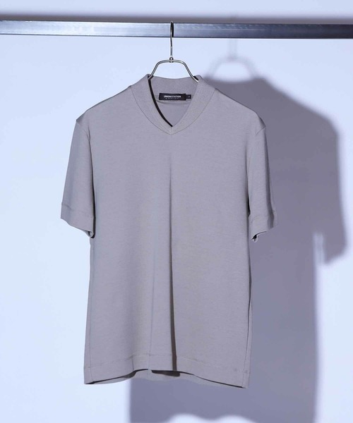 Nowadays by MEN'S BIGI(ナウアデイズバイメンズビギ)の「シルケットスムースVネックテーラーTシャツ(Tシャツ/カットソー・メンズ・グレー系その他/ブラック/ホワイト・04/03/02)」の3枚目の写真