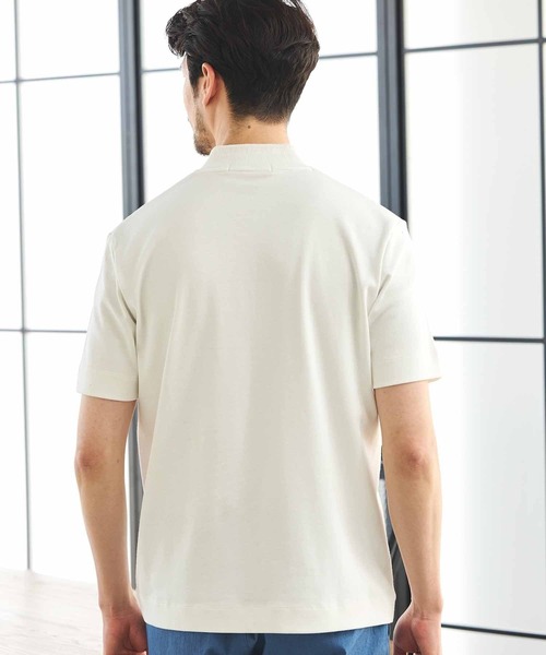Nowadays by MEN'S BIGI(ナウアデイズバイメンズビギ)の「シルケットスムースVネックテーラーTシャツ(Tシャツ/カットソー・メンズ・グレー系その他/ブラック/ホワイト・04/03/02)」の5枚目の写真