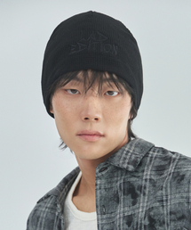 LAD EDITION（ラッドエディション）の「ワッフルロゴビーニー_ブラック（ニットキャップ/ビーニー）」