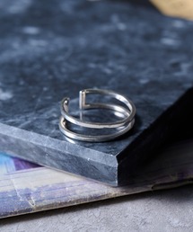 MAISON CLUB（メゾンクラブ）の「【MAISON CLUB】Double Line Parallel Ring Silver925 KUN（リング）」
