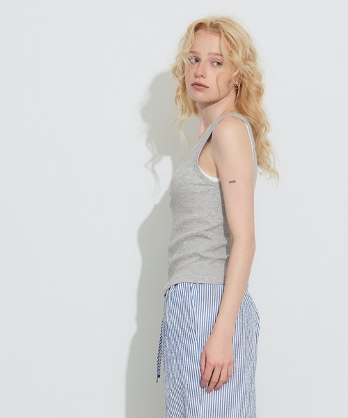 coca(coca)(コカ)の「OUT BRA レイヤードタンクトップ(タンクトップ・レディース・グレー/チャコール・L/M/S)」の22枚目の写真