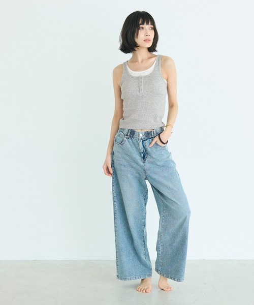 coca(coca)(コカ)の「OUT BRA レイヤードタンクトップ(タンクトップ・レディース・グレー/チャコール・L/M/S)」の20枚目の写真