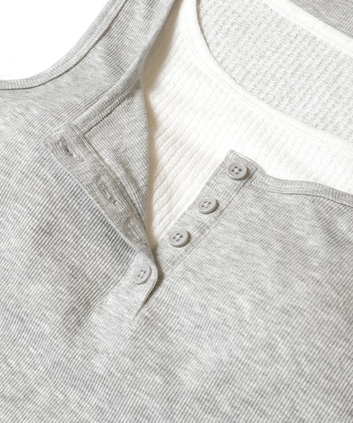 coca(coca)(コカ)の「OUT BRA レイヤードタンクトップ(タンクトップ・レディース・グレー/チャコール・L/M/S)」の10枚目の写真