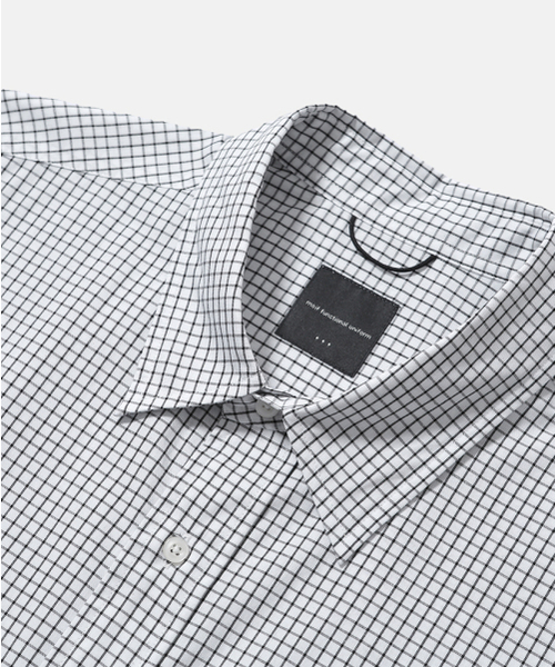 MOIF（モイフ）の「[SS26] UNIFORM H/S SHIRT / WHITE GRID（シャツ/ブラウス・メンズ・その他・1(S)/2(M)/3(L)）」の3枚目の写真