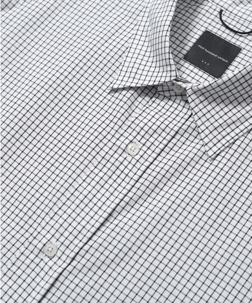 MOIF（モイフ）の「[SS26] UNIFORM H/S SHIRT / WHITE GRID（シャツ/ブラウス・メンズ・その他・1(S)/2(M)/3(L)）」の5枚目の写真