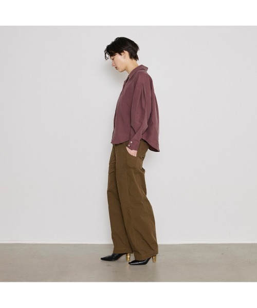 COMMON+HAUS(コモンハウス)の「オープンカラーシャツ(シャツ/ブラウス・レディース・ブラウン/ストーン/ブルーグレー・FREE)」の15枚目の写真