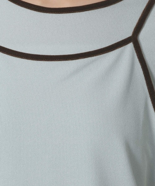 LAKOLE(ラコレ)の「キャミセット配色半袖 / 672205(Tシャツ/カットソー・レディース・ブルー/オフホワイト/グレー・FREE)」の19枚目の写真