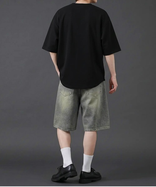 revertical(リバーティカル)の「デニム風イージーショートパンツ/ウエストゴム ハーフパンツ(その他パンツ・メンズ・ブルー系/サックスブルー・LARGE/MEDIUM)」の9枚目の写真