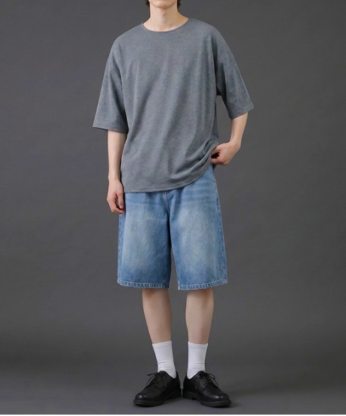 revertical(リバーティカル)の「デニム風イージーショートパンツ/ウエストゴム ハーフパンツ(その他パンツ・メンズ・ブルー系/サックスブルー・LARGE/MEDIUM)」の10枚目の写真