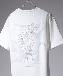 SUGGESTION フラワーデジタルプリントTシャツ 半袖