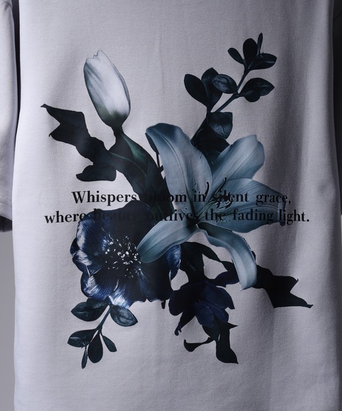 SUGGESTION(サジェッション)の「SUGGESTION フラワーデジタルプリントTシャツ 半袖(Tシャツ/カットソー・メンズ・ブラック/ホワイト/ブラック系1/グレー/グレー系/ホワイト系/ホワイト系1/ブラック系/チャコール・M/L)」の17枚目の写真