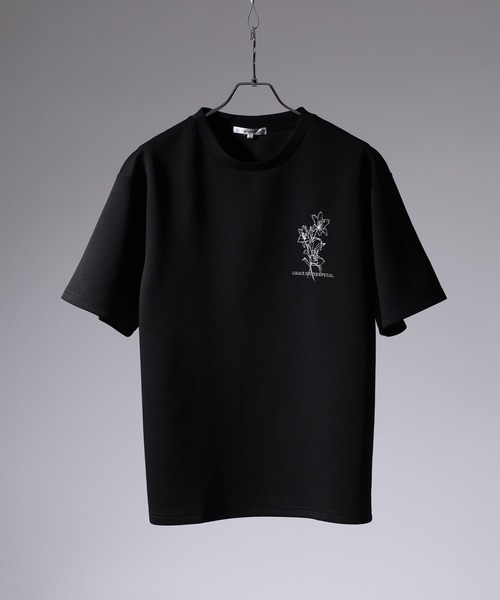 SUGGESTION(サジェッション)の「SUGGESTION フラワーデジタルプリントTシャツ 半袖(Tシャツ/カットソー・メンズ・ブラック/ホワイト/ブラック系1/グレー/グレー系/ホワイト系/ホワイト系1/ブラック系/チャコール・M/L)」の20枚目の写真