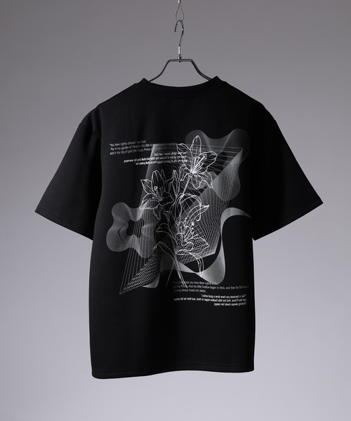 SUGGESTION(サジェッション)の「SUGGESTION フラワーデジタルプリントTシャツ 半袖(Tシャツ/カットソー・メンズ・ブラック/ホワイト/ブラック系1/グレー/グレー系/ホワイト系/ホワイト系1/ブラック系/チャコール・M/L)」の21枚目の写真