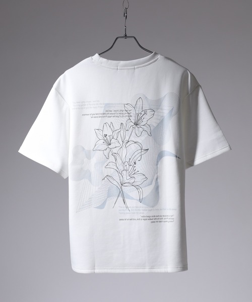 SUGGESTION(サジェッション)の「SUGGESTION フラワーデジタルプリントTシャツ 半袖(Tシャツ/カットソー・メンズ・ブラック/ホワイト/ブラック系1/グレー/グレー系/ホワイト系/ホワイト系1/ブラック系/チャコール・M/L)」の19枚目の写真